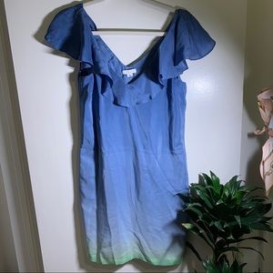 Adam Lippes 100% silk ombré dress